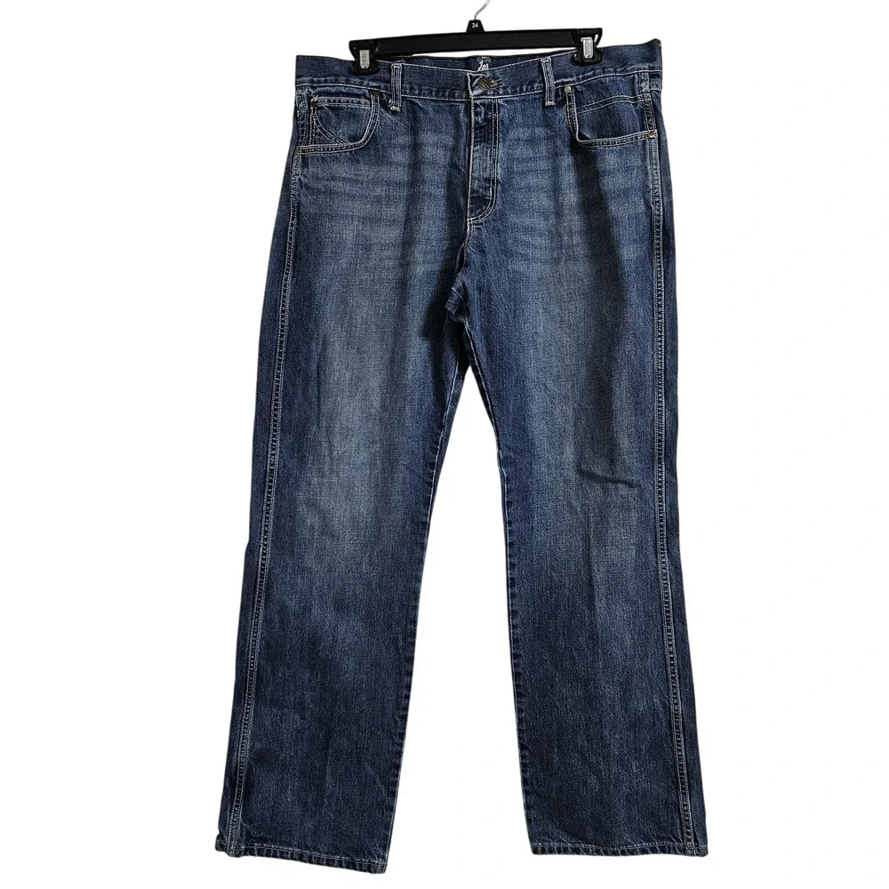 Wrangler Retro Relaxed Fit Jeans Mens 40x34 Blue WRT20RT Straight Leg Western